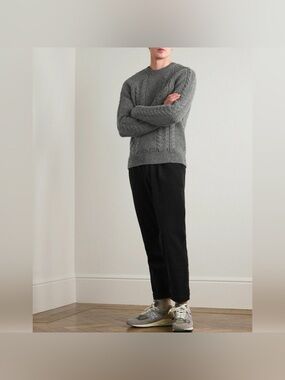 Sunspel Merino Wool Grey
Cable Knit Jumper
$375 Size L